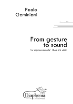 FROM GESTURE TO SOUND per Soprano Recorder, Oboe and Violin [Digitale]